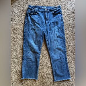 Ann Taylor High Waist Straight Crop Jeans Women’s Size 12 / 31 Blue LOFT